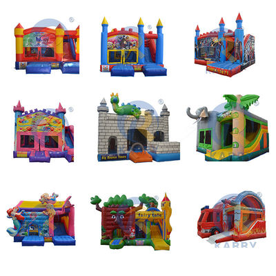 Take Your Parties to the Next Level with Our Blue Square Brick Inflatable Castle