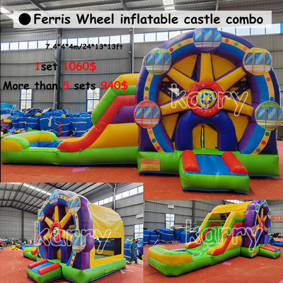 Age Range 14 Years up Inflatable Jumping Castle with Slide Combo Professional OEM Service