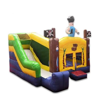 Features Repair Kits Portable Pirate Ship Inflatable Jumping Castle Slide Combo