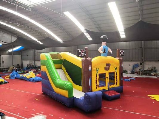 Features Repair Kits Portable Pirate Ship Inflatable Jumping Castle Slide Combo