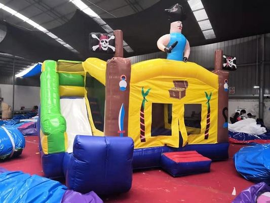 Features Repair Kits Portable Pirate Ship Inflatable Jumping Castle Slide Combo
