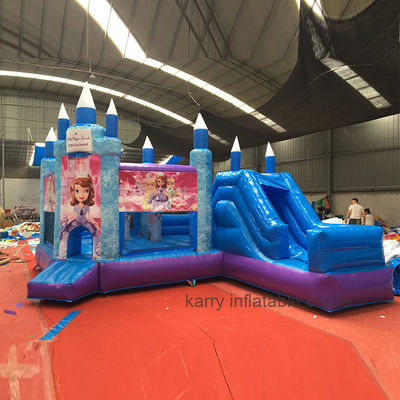 Hot Princess Party Bouncy Castle with Slide PVC Commercial Playground Equipment