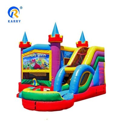 Castle Jumping Games PVC Inflatable Blast Zone Rock Crawler Bouncy House with Slide