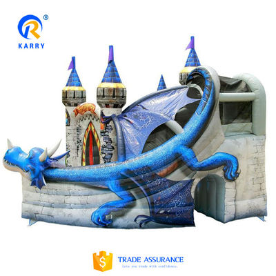 Dragon Age Inflatable Bounce House with Slide EN71 Certified Dinosaur Castle Slide