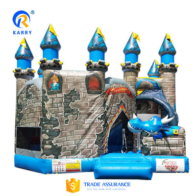 Dragon Age Inflatable Bounce House with Slide EN71 Certified Dinosaur Castle Slide