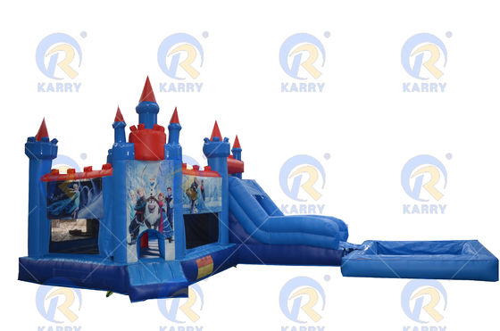 Customized Color Princess Castle/Slide Combo PORTABLE Frozen Theme PVC Bouncy Castle