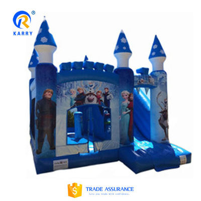 Customized Color Princess Castle/Slide Combo PORTABLE Frozen Theme PVC Bouncy Castle