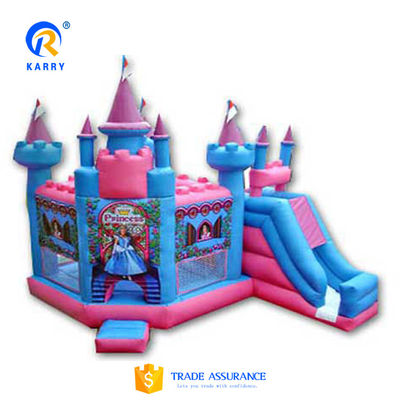 Customized Color Princess Castle/Slide Combo PORTABLE Frozen Theme PVC Bouncy Castle