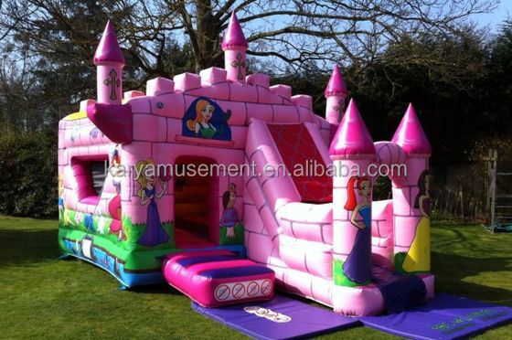 Lovely Princess Castle Inflatable Bouncer for Kids Jumping Fun in Amusement Park