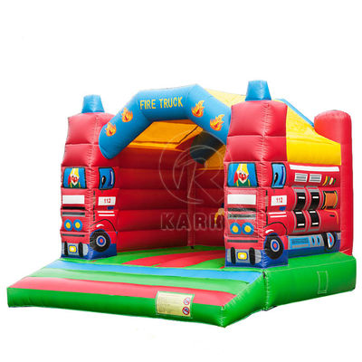 Fire truck PVC commercial bounce house combo for events inflatable bouncy house