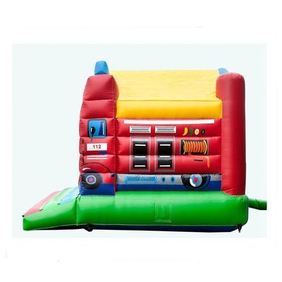 Fire truck PVC commercial bounce house combo for events inflatable bouncy house