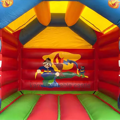 Fire truck PVC commercial bounce house combo for events inflatable bouncy house