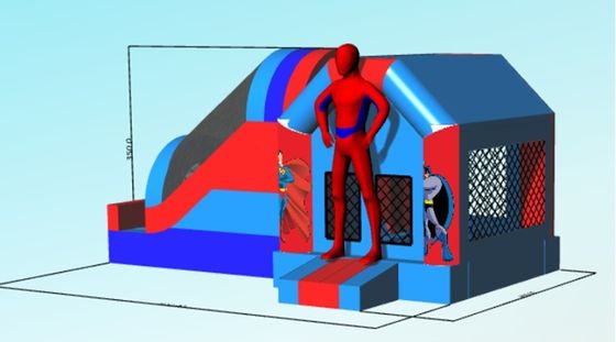4*7*3.5m or Customized Size Spider Man Inflatable Jumping Castle Slide Combo for Party