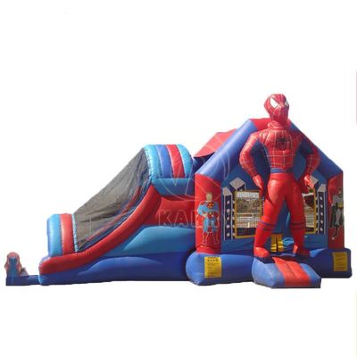 4*7*3.5m or Customized Size Spider Man Inflatable Jumping Castle Slide Combo for Party
