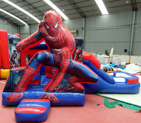 Shipping by Sea/Air PVC Spiderman Inflatable Bounce House with Slide Combo