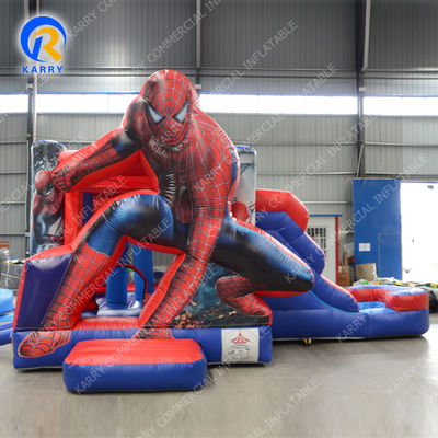 Shipping by Sea/Air PVC Spiderman Inflatable Bounce House with Slide Combo