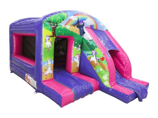 Girls Pink Cartoon Bala Magic Fairy Inflatable Bouncer Castle with Slide 6*4*3.5m Size