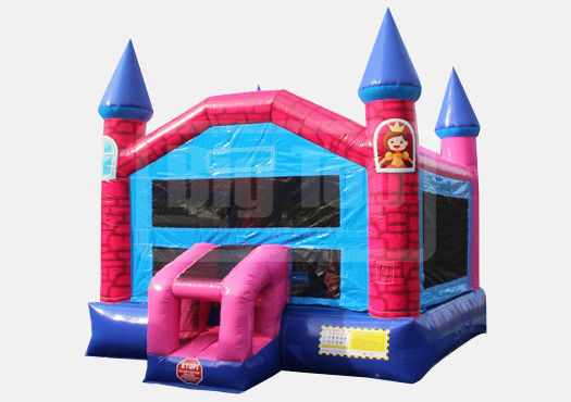 Girls Pink Cartoon Bala Magic Fairy Inflatable Bouncer Castle with Slide 6*4*3.5m Size