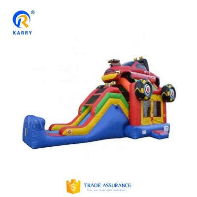 Large Kids and Adults Inflatable Monster Truck Bounce House with Slide EN14960 Certified