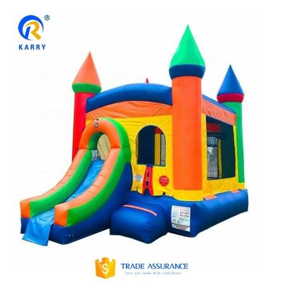 Features PORTABLE Inflatable Bouncer Castle with Slide Commercial Inflatable Castle