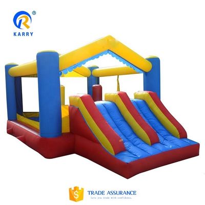 Features PORTABLE Inflatable Bouncer Castle with Slide Commercial Inflatable Castle