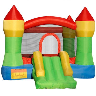 Features PORTABLE Inflatable Bouncer Castle with Slide Commercial Inflatable Castle