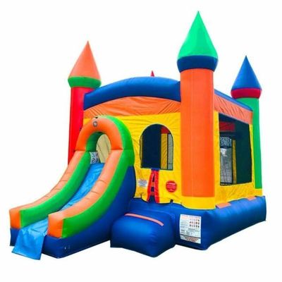 Features PORTABLE Inflatable Bouncer Castle with Slide Commercial Inflatable Castle