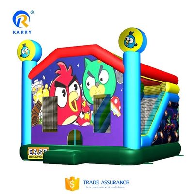 Inflatable Castle Slide Combo for Kids PVC Material Unisex Ireful Birds Bounce House