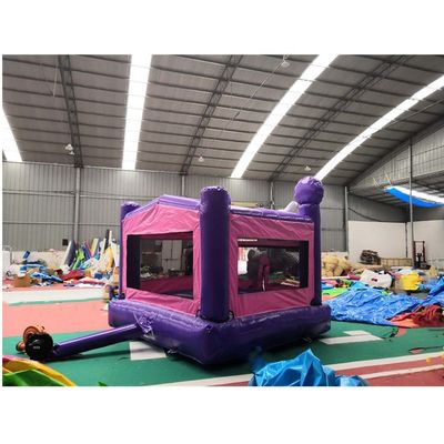 Digital Printing Rainbow Unicorn PVC Inflatable Purple Castle Commercial Bouncy Castle
