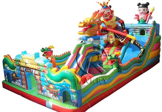 Inflatable Maze Combo Slide and Large Jumping Castle for Amusement Park EN71/CE Certified
