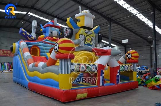 Inflatable Maze Combo Slide and Large Jumping Castle for Amusement Park EN71/CE Certified