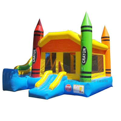 Portable Small Crayon Inflatable Moonwalk Bounce House with EN71/CE/Lead Certificate