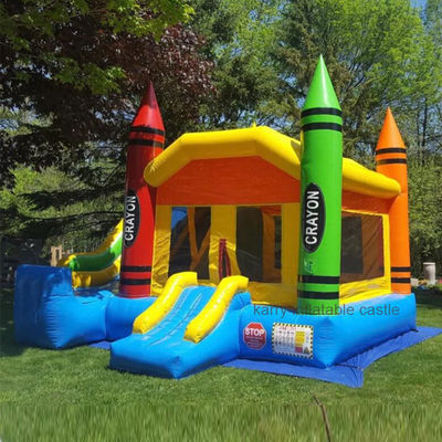 Portable Small Crayon Inflatable Moonwalk Bounce House with EN71/CE/Lead Certificate
