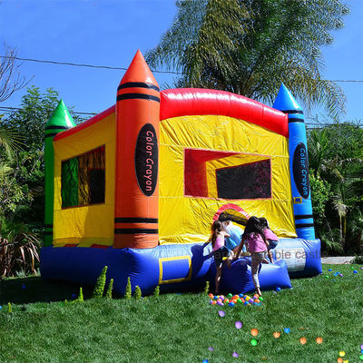 Portable Small Crayon Inflatable Moonwalk Bounce House with EN71/CE/Lead Certificate