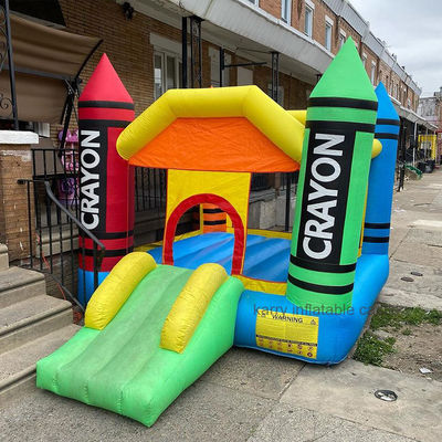 Portable Small Crayon Inflatable Moonwalk Bounce House with EN71/CE/Lead Certificate
