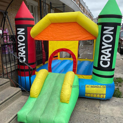 Portable Small Crayon Inflatable Moonwalk Bounce House with EN71/CE/Lead Certificate
