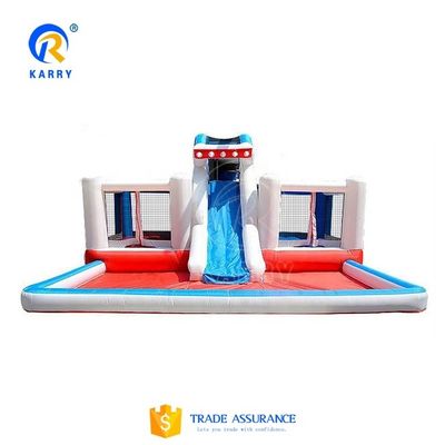 Castle Kids Inflatable Shark Bounce House Jumper with Water Slide and Portable Design
