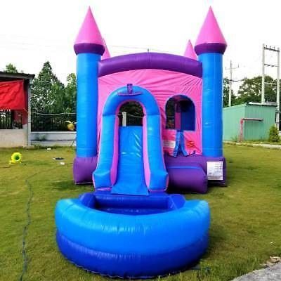 Blow Up Moonwalk Bouncer Jumping Bounce House Bouncy Castle Combo with Pool Slide
