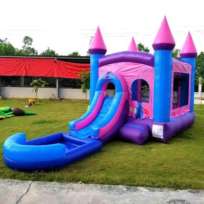Blow Up Moonwalk Bouncer Jumping Bounce House Bouncy Castle Combo with Pool Slide