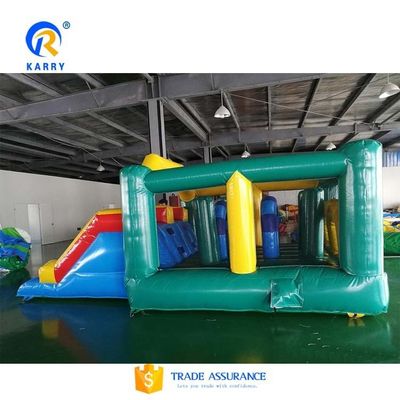 Unisex Inflatable Fun City Equipment with Bouncing Castle and Slide Combo