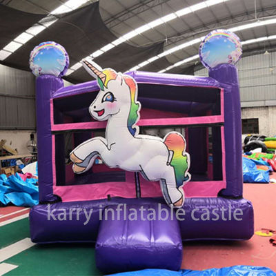 Unicorn Inflatable Mini Combo Bouncer Commercial Air Jumping Kids Bouncy Castle Ideal