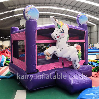 Unicorn Inflatable Mini Combo Bouncer Commercial Air Jumping Kids Bouncy Castle Ideal