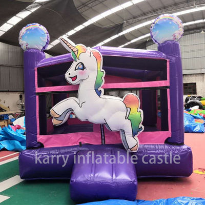 Unicorn Inflatable Mini Combo Bouncer Commercial Air Jumping Kids Bouncy Castle Ideal