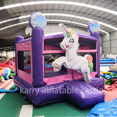 Unicorn Inflatable Mini Combo Bouncer Commercial Air Jumping Kids Bouncy Castle Ideal