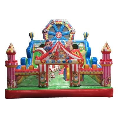 Plato PVC Tarpaulin Material Features Circus Inflatable Playground Bouncer Castle