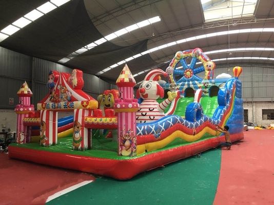 Plato PVC Tarpaulin Material Features Circus Inflatable Playground Bouncer Castle