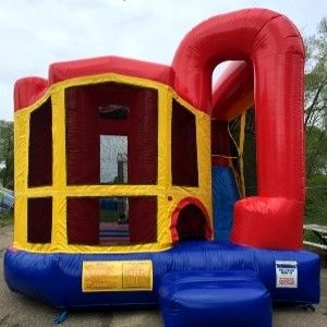 Features PORTABLE Giant Carousel Bouncy Castle Combo Slide with Customized Color