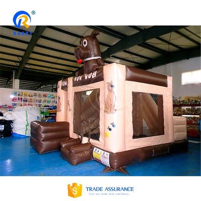 Commercial Inflatable Castle Bouncy with Water Slide Adult Outdoor Inflatable Dry Slide