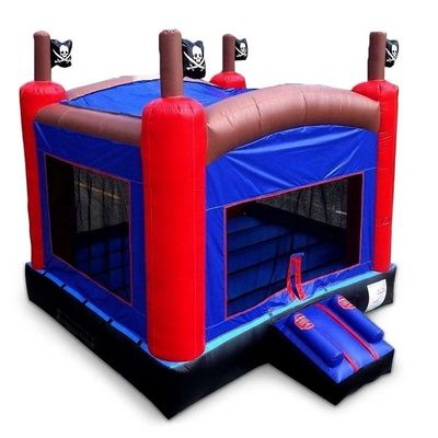 Enviromental Unisex Pirate Bouncy Castle with Inflatable Trampoline and Outdoor Games