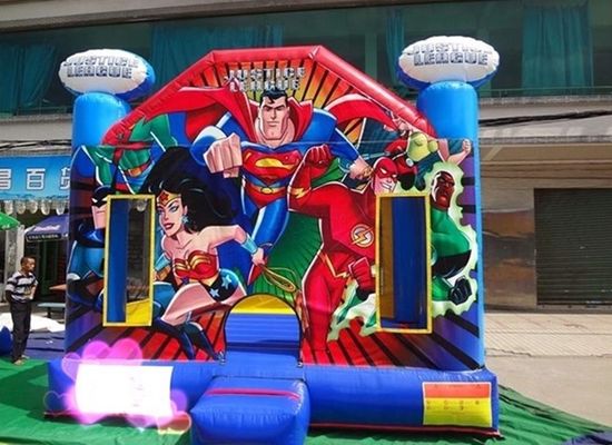 Professional OEM Service Inflatable Justice League Bouncy Castle for 14 Years up